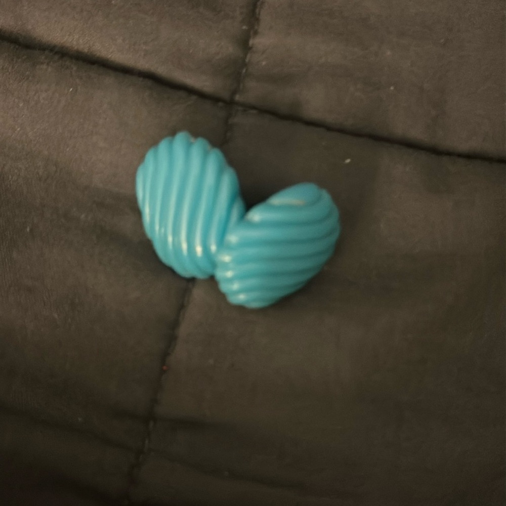 Vintage 1987 AVON Teal Plastic or Lucite Pierced Earrings "Retro kitsch"